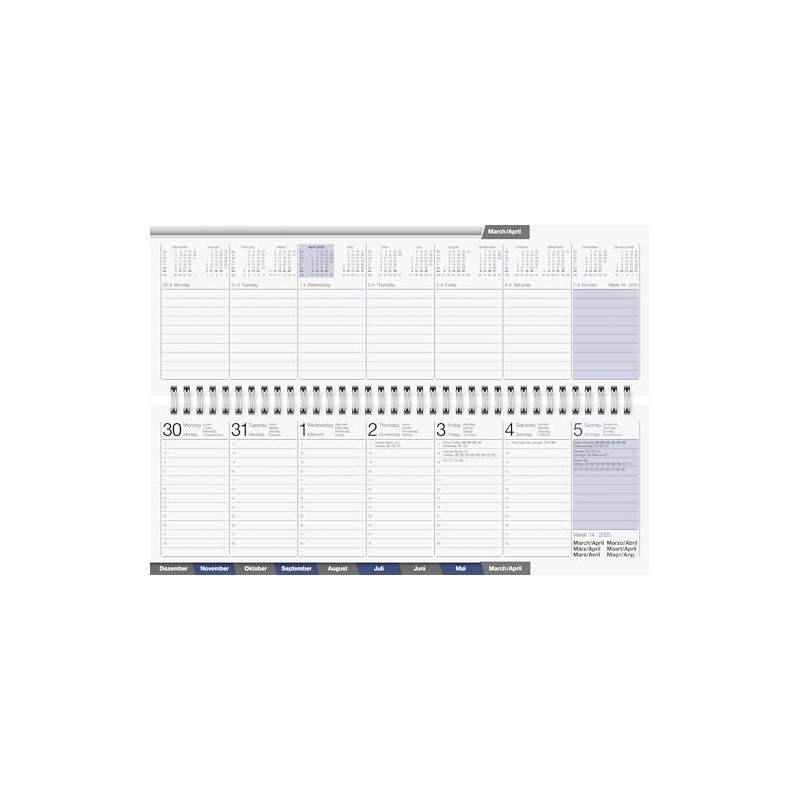 rido/idé Landscape Appointment Book Model AC Weekly Horizontal Appointment Book