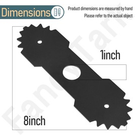 HandyTek 2 Pack 638006008 Heavy Duty 9 inch Edger Blade/w Teeth 1" Center Hole Replacement Sharpen Edging Blades for Ryobi RY13050 P2300A P2310 RY13050A RY15518 RY40030 Trimmer Edger