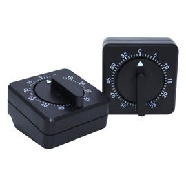 RUNYU 2 Stück Mechanischer Küchentimer, Kurzzeitmesser, 60 Minuten Countdown Timer mit Lauter Alarm, Küchenwecker, Kurzzeitwecker Küche, Eieruhren für Haushalt Küche Kochen Backen