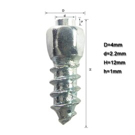 Tire Studs for Car,Marrkey 12mm Carbide Screw Tire Studs Snow Spikes Anti-Slip/Anti-ice for Car/Snowmobile/Tractor/ATV/UTV/Motorcycle/Short Lug/Bicycles/Shoes With Installation Tool - Pack of 100 (4mm(D) X 12mm(L))