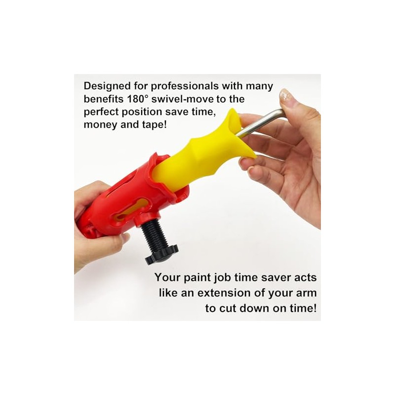 Multi-Angle Paint Brush Extender Red, Paint Edger Tool for High