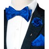 RBOCOTT Royal Blue Paisley Self Tie Bow Tie Bowtie and