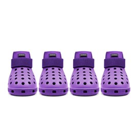 Dog Shoes for Hot Pavement - Dog Boots for Small & Medium & Large Dogs, Dog Boots Paw Protectors, Easy ON & OFF, Non-slip, Waterproof, Easy-Clean Dog Booties for Beach and Snow (Purple, L)