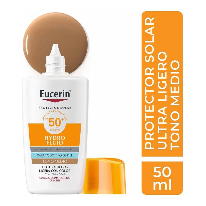 Eucerin Sun Face Hydro-Fluid FPS 50 + Tono Medio 50ml