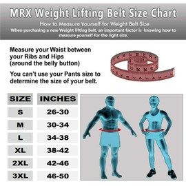 MRX Weight Lifting Belt Genuine Leather - 4 Inches Wide 8mm Thick Padded Lumbar Back Support Double Prong Powerlifting Belts Heavy Duty Deadlifts Workout Squats & Exercise Belt for Men & Women