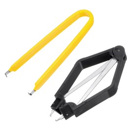 QUARKZMAN IC Chip Extractor 100mm Stainless Steel with U Shape IC Chip Switch Puller Yellow for Component Motherboard 2pcs