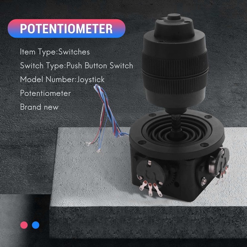 Uadme Joystick Potentiometer, 4 Axis Joystick, 409B-M4-10K Industrial Joystick, with