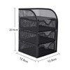 EasyPAG Mesh 3 Tier Small Drawer Storage Desk Tidy Desktop