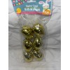 Greenbrier Metallic Gold Fillable Plastic Easter Eggs 6/Pk NEW IN