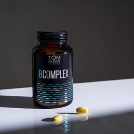 Tom Oliver Nutrition Vitamin B Complex | B Vitamins for Energy, Nervous & Hormone Support | Vitamins B1, B2, B3, B5, B6, B12, C & Biotin | Suitable for Vegetarians and Vegans, 60 count