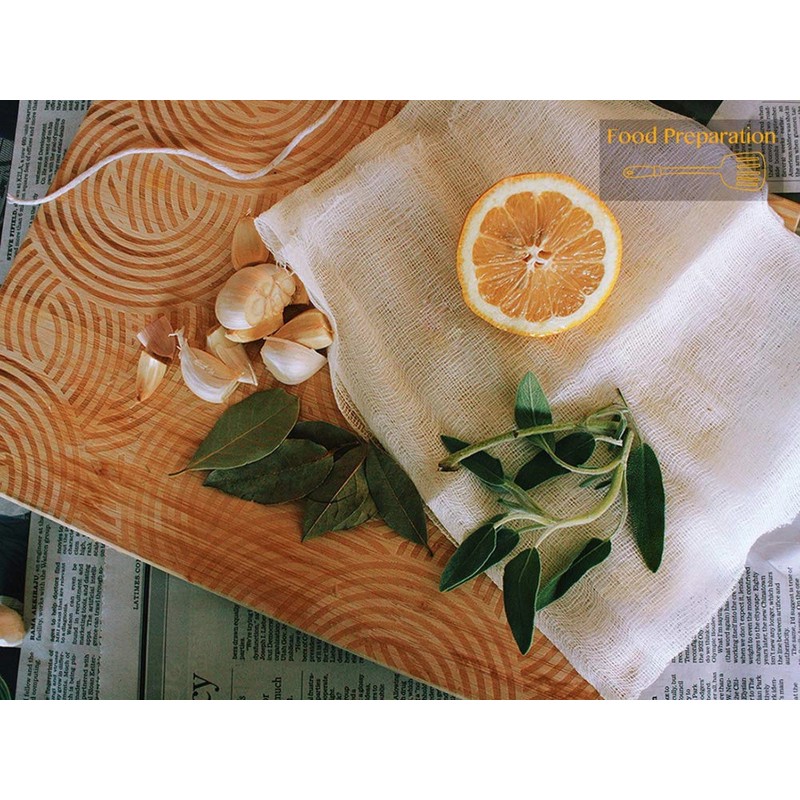 S.CENG Cheesecloth, Grade 90, 36 Sq Feet, Reusable, 100% Unbleached