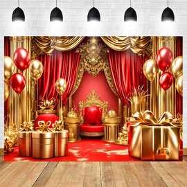 Royal Queen Throne Backdrop for Wedding Ceremony Birthday Party Decorations Birthday Queen Backdrop with Crown Flowers and High Heels Background Elegant Party Banner for Women Girls 9x6ft