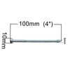 LLB 100mm M6 For Coach Screws Wood Hex Head Width
