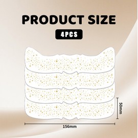 Pack of 4 Glitter Freckles, Face Glitter Freckles Tattoo Gold Tattoos Women's Glitter Face Fake Sparkle Freckle Patches Face Tattoo Sticker Waterproof Makeup Stickers for Women (Gold)