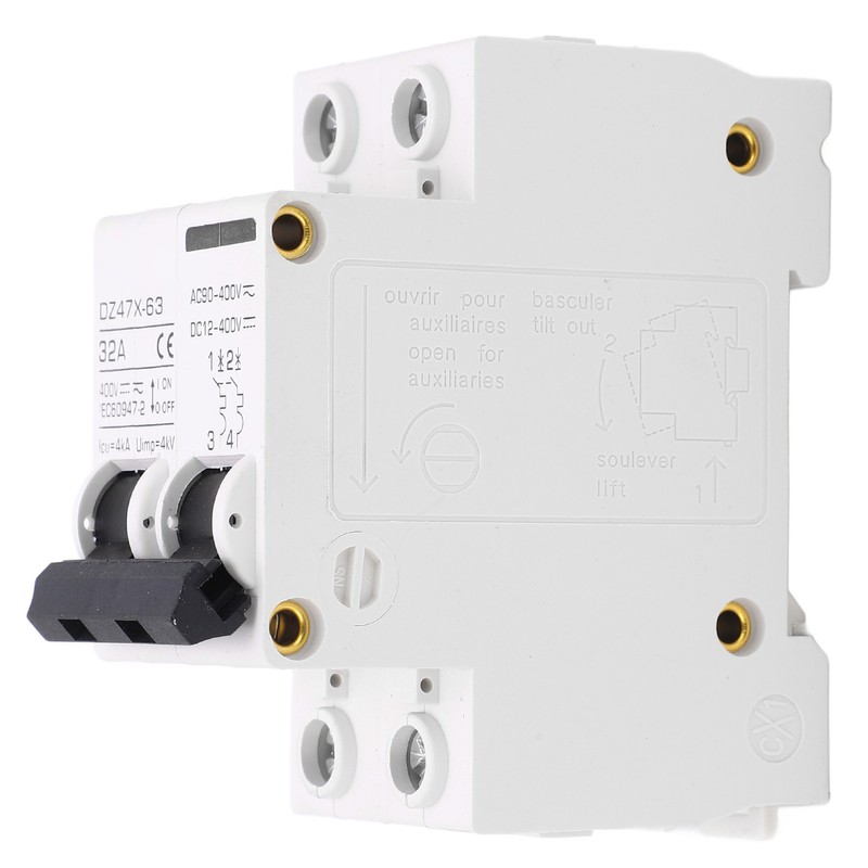 2P Miniature Circuit Breaker DIN Rail Mount Disconnect Switch for