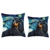 Long Haired Dachshund in Starry Night Painting Dog Mom Dad