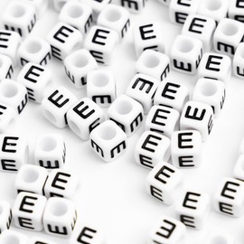 500Pcs Cube White Acrylic Letter Beads 6x6mm Letter B Alphabet Beads for DIY Bracelet Necklace Jewelry Making (STU-500FZM-E)