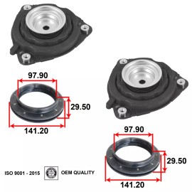 2MPLASTIC Strut Mount Set Front For Infiniti QX60 2014-2020 JX35 2013 + Bearing OE Quality