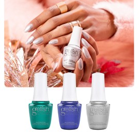 Gelish Mini Holiday Winter Collection A Fuzzy Feeling Value Packs - Gel Nail Color, Fall Gel Polish Collection, Long-Lasting Soak Off Gel Polish 9mL (Pack #2, 3 Mini Bottles)
