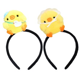 UPKOCH 2pcs Chick Headband Chick Hairband Easter Hairband Chicken Hair Hoop Chick Headband Hair Accessories Clothes Headgear Card Issue Plush Toy