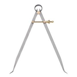Kozelo Spring Joint Caliper - [10 Inch] Carbon Steel Spring Inside Caliper with Brass Fulcrum for Metalworking Drawing Use, Hardened Points