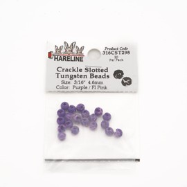 Hareline Crackle Slotted Tungsten Beads
