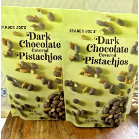 Trader Joe's 2 Pack Trader Joe’s Dark Chocolate Covered Pistachios 6oz 170g 7/2026
