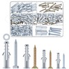 188Pcs Screws and Wall Plugs Set, Heavy Duty M5/M6/M8/M10 Screws