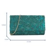 UShopUK Satin Lace Floral Wedding Evening Party Handbag Handbag, Green,