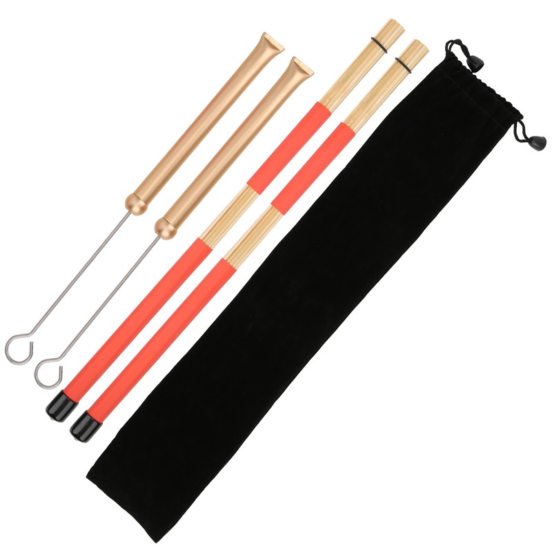 Drum Stick Brush Set Jazz Retractable Metal Wire 19 Beam