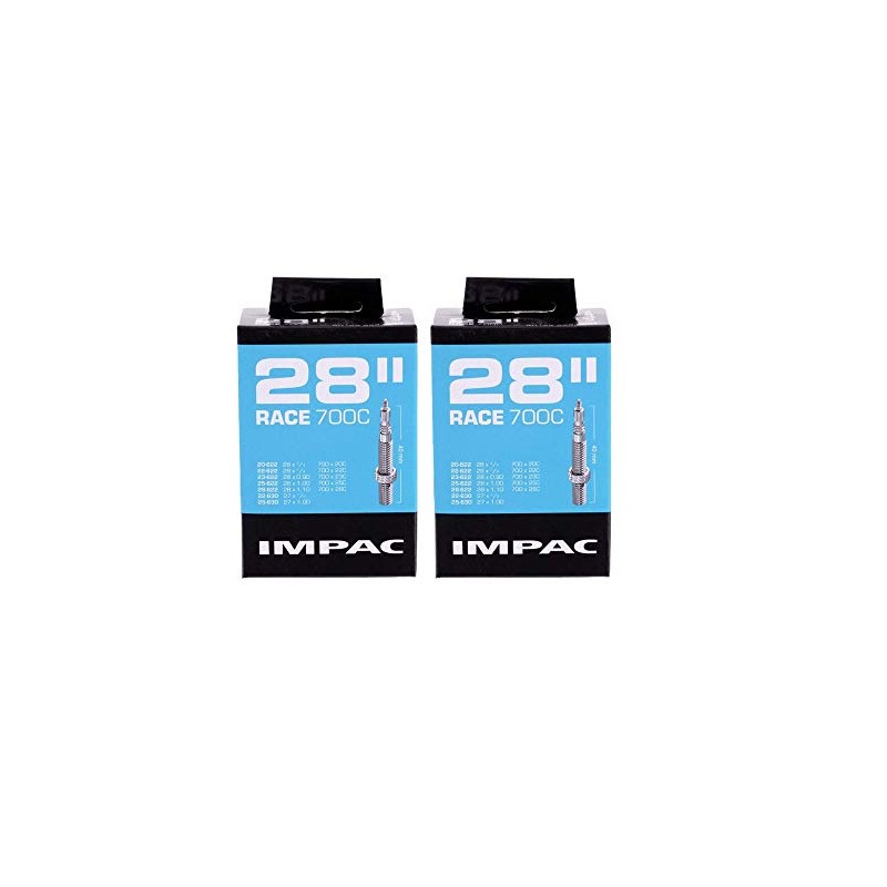 Impac 2pk Cycle Tubes 28" RACE - Presta Valve -