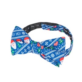 Jacob Alexander Pajarita para hombre con diseño de copos de nieve, diseño de Papá Noel, Azul / Patchwork, Talla única