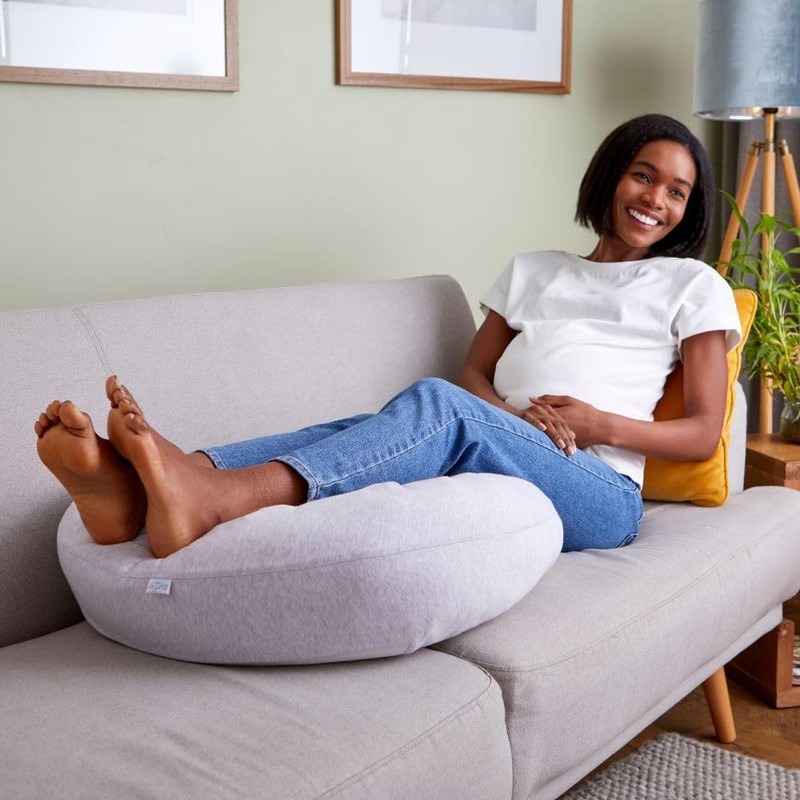 PurFlo COVER BREATHE PREGNANCY PILLOW- MINIMAL GREY