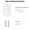 NataLink Ethernet Keystone Wall Plate 1-Port, RJ45 Wall Plate Single