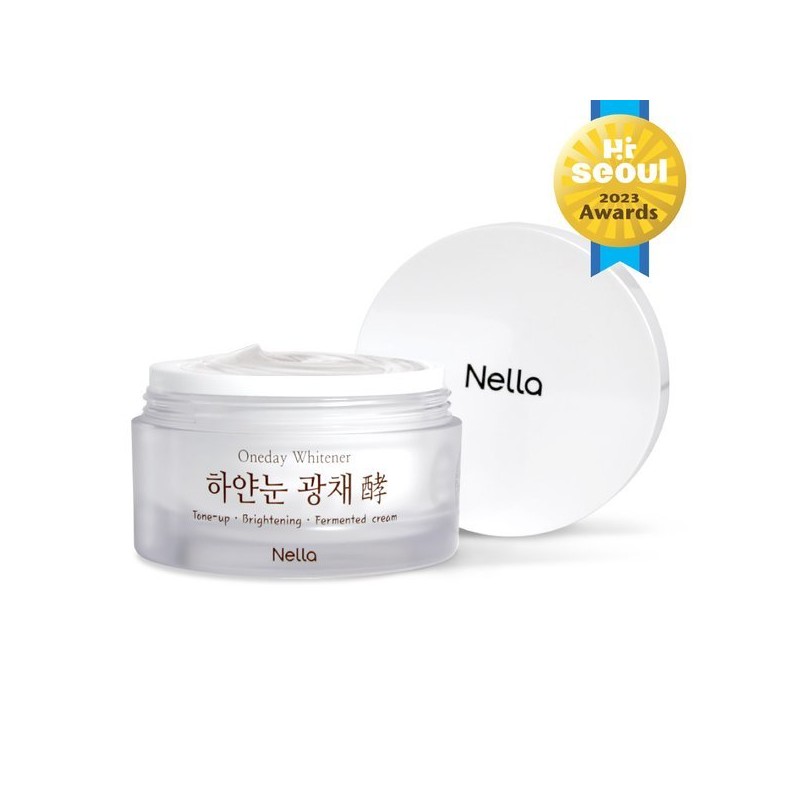 Nella 하얀눈 광채 에센스+톤업크림 기초화장품 2종세트 Snow Brightness Glow Essence