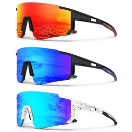 OUKEMAX Polarized Sunglasses-for-Men Sport-Sunglasses Cycling-Sunglasses: Sport Sunglasses for Running Fishing UV Protection