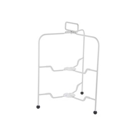 CASUAL PRODUCT Bistro Plate Stand, 2 Tiers, WH, Diameter 7.1 - 9.4 inches (18 - 24 cm), Space Efficient, Foldable, Afternoon Tea Stand, Unbreakable