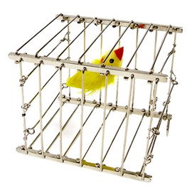 Murphy's Magic Supplies, Inc. Vanishing Bird Cage Magic Trick - Kid, Small, Metal, No Batteries Required