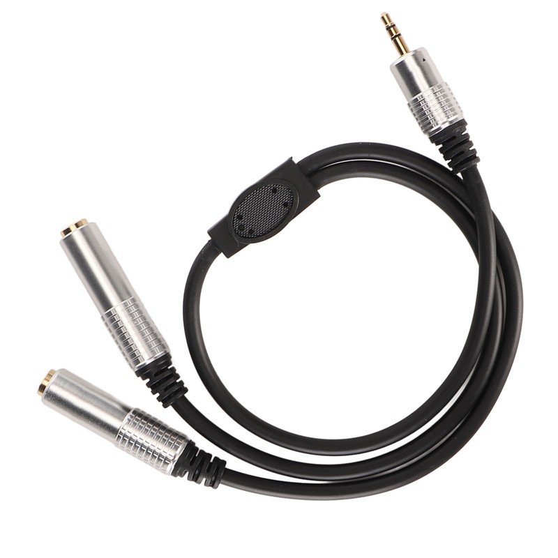 3.5mm to Dual 6.35mm Cable Male to Dual Female Plug