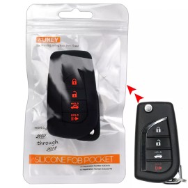 xukey Remote Smart Key Fob Ring Case Cover Shell 4 Button For Toyota Corolla 2019 2021