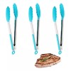 Naymon 3pz Pinzas Tenaza Utensilio Cocina Silicon Acero Inoxidable