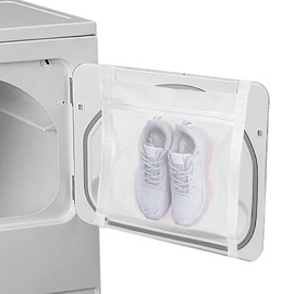 EMVANV Shoe Drying Bag,Laundry Bags Reusable Shoe Dryer Mesh Bags Sneaker Wash and Dry Net Bag Net Laundry Bags with Zipper and Strap for Washing Machine, Shoes, Clothing(Size:40 x 40cm)