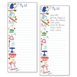 Gina B Designs - Set of 2 - List Pad, Notepad, Fridge Pad, Shopping List, To-Do List with Attachable Magnet, Made in the U.S.A. - My Kitchen