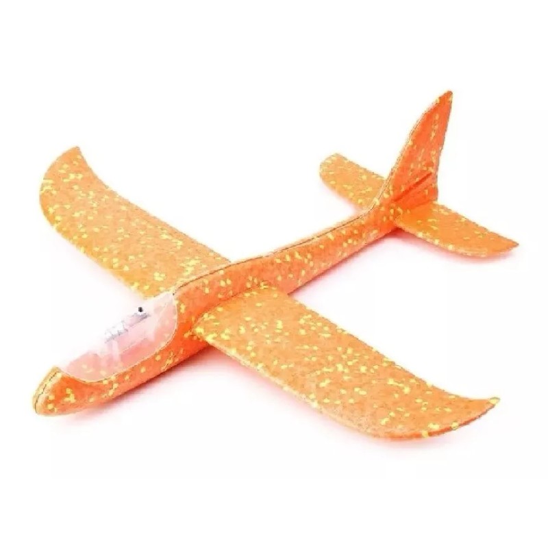 Avioneta Con Luz Led Avion Unicel Planeador Aeroplano