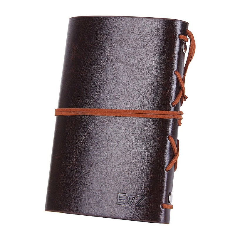 Leather Writing Journal Notebook, EvZ 7 Inches Vintage Nautical Spiral