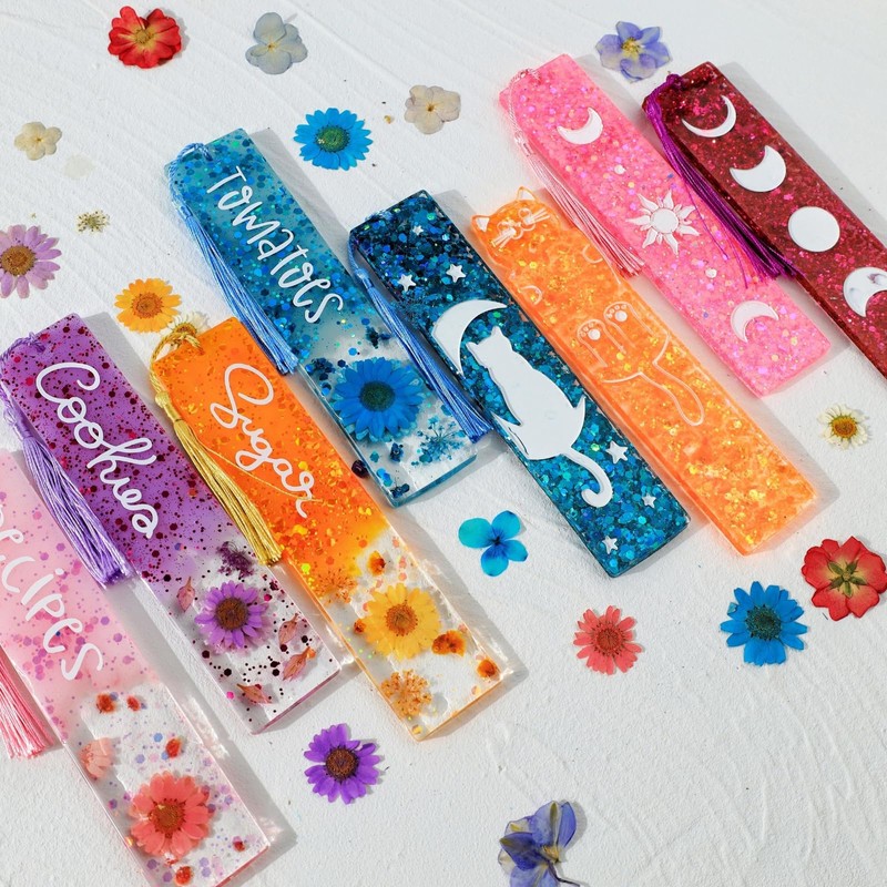 LET'S RESIN Bookmark Resin Molds Silicone 1.5'' Wide, Blank and