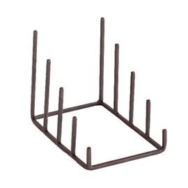 SPICE OF LIFE DTFF6150 Joseph Iron 4 Plate Stands, Dark Brown