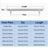 AcbbMNS 20Pcs Silver Kitchen Cabinet Handles 96mm Hole Center, Brushed