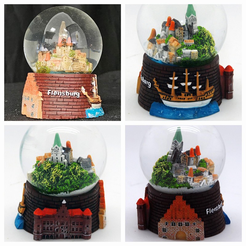 Souvenir Snow Globe Flensburg | Shaking Ball Travel Souvenir Germany