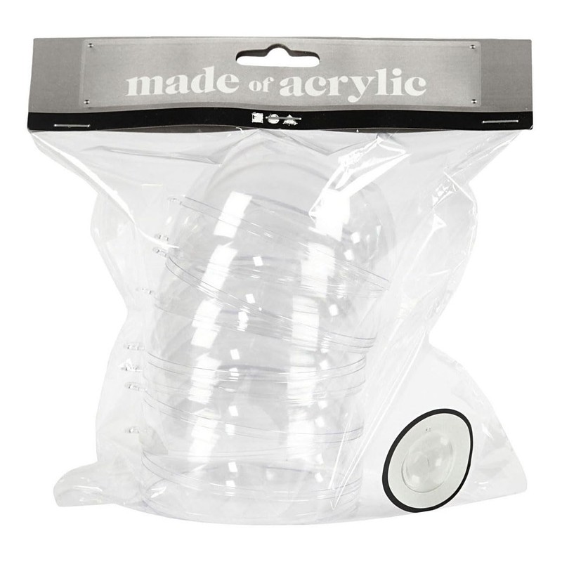 Creativ e 52139 Baubles with Opening, Transparent, 8 cm Diameter,